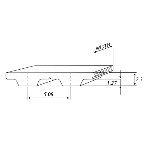 Чертеж ремня ГРМ XL